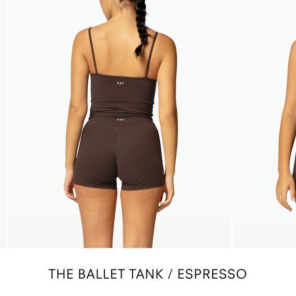 437 The Ballet Tank / Espresso - Picture 5 of 6